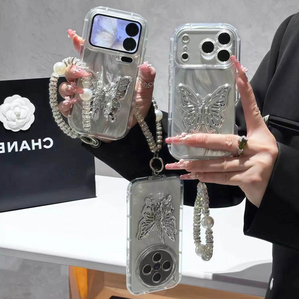 Butterfly Stand iPhone Case – Elegant Design, Built-in Stand & Full Protection